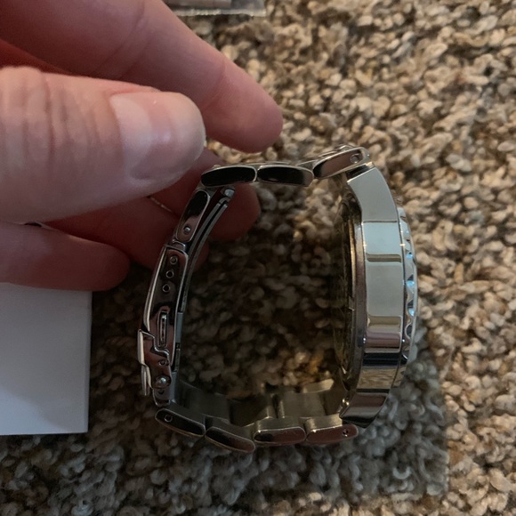 Aline stainless steel white dial chronograph watch - Picture 4 of 8